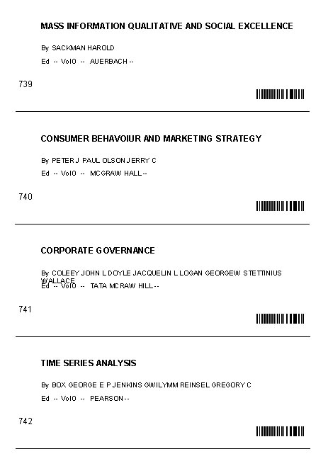 An automatic Catalogue card generator helps in building catalogue cards for your library
