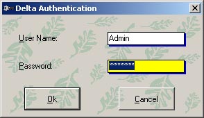 Delta login screen (Need to be authenticated before getting access)